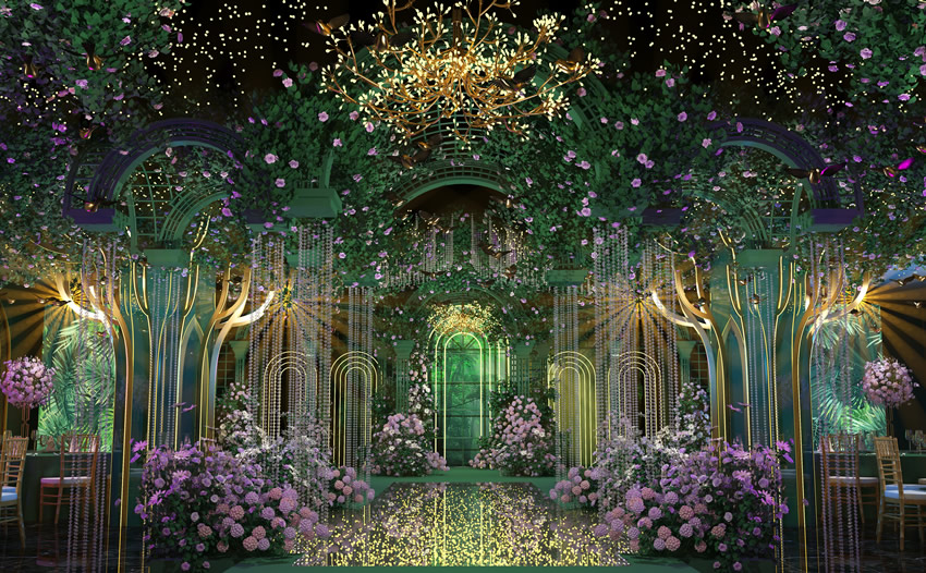 尼勒克奇妙森林婚礼堂效果展示